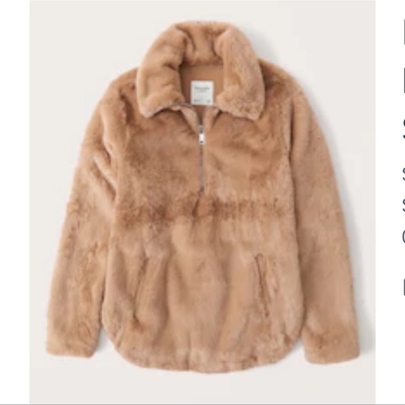 Abercrombie Half-Zip Faux Fur Sweatshirt. - Picture 2 of 2